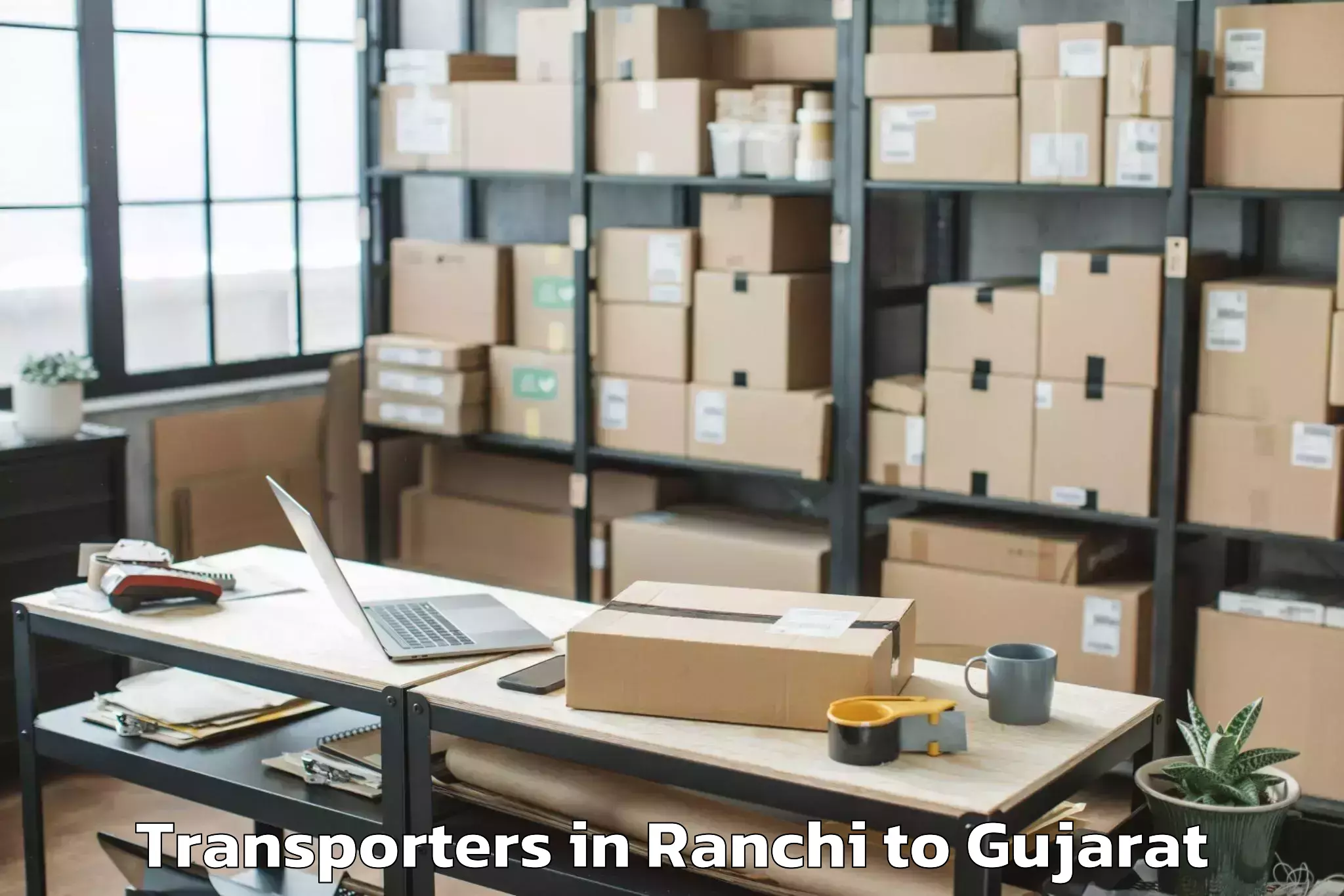 Book Ranchi to Thasra Transporters Online